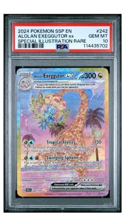 2024 POKEMON SSP EN-SURGING SPARKS #242 ALOLAN EXEGGUTOR EX PSA 10 - Image 1