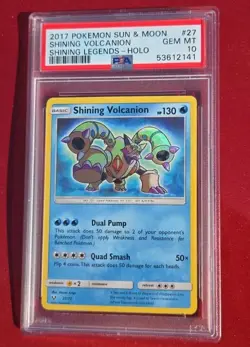 2017 Pokemon S&M Shining Volcanion #27 PSA 10 - Image 1