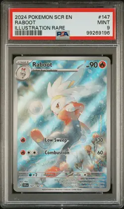 2024 POKEMON SCR EN-STELLAR CROWN ILLUSTRATION RARE #147 RABOOT PSA 9 - Image 1