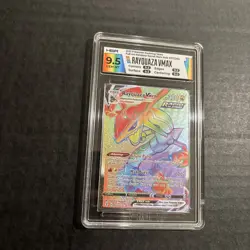 Pokemon Rayquaza VMAX Rainbow Secret FA 217/203 Evolving Skies HGA 9.5 (PSA BGS) - Image 3