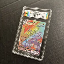 Pokemon Rayquaza VMAX Rainbow Secret FA 217/203 Evolving Skies HGA 9.5 (PSA BGS) - Image 4