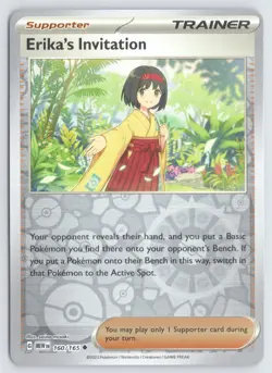Erika's Invitation 160/165 Pokemon 151 Reverse Holo Uncommon Near Mint - Image 1