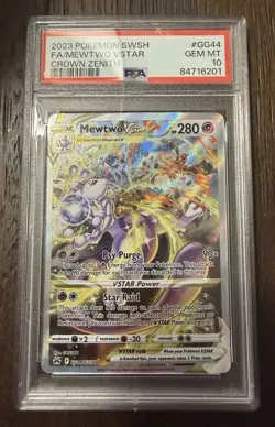 Pokemon Crown Zenith Mewtwo VSTAR Galarian Gallery Ultra Rare Holo GG44 PSA 10 - Image 1