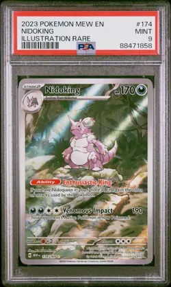 Pokemon PSA 9 TCG Nidoking Scarlet & Violet-151 174/165 Holo Illustration Rare - Image 1