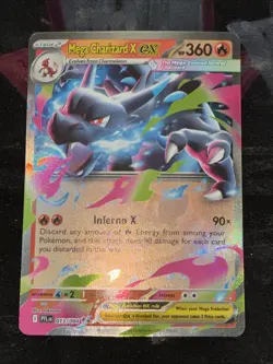 Pokemon Mega Charizard X EX Double Rare Holo 013/094 Phantasmal Flames English - Image 2