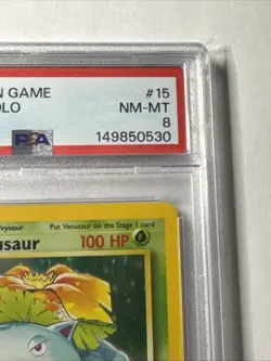 1999 Pokemon Venusaur Base Set Holo Rare 15/102 PSA 8 English VERY CLEAN - Image 4