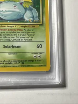 1999 Pokemon Venusaur Base Set Holo Rare 15/102 PSA 8 English VERY CLEAN - Image 5