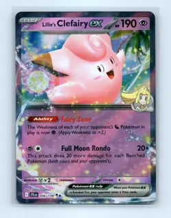 Pokemon tcg SV09: Journey Together Lillie's Clefairy ex Near Mint or Better - Image 1