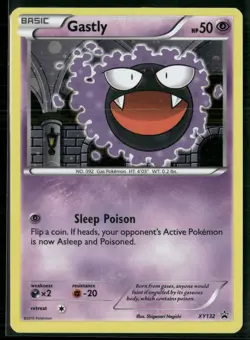 Pokemon - Gastly XY132 Promo Cosmos Holo MP - Image 1