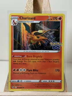 2022 Pokemon CHARIZARD #010/078 Pokemon GO Holo Rare Stamp English - Image 1