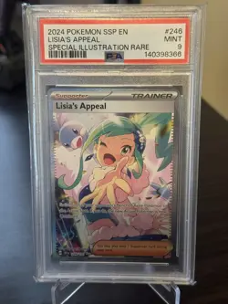 2024 POKEMON SSP EN-SURGING SPARKS #246 LISIA'S APPEAL PSA MINT 9 - Image 1
