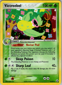 Pokemon TCG - Victreebel 13/92 Holo Rare - 2006 EX Legend Maker - LP - Image 1