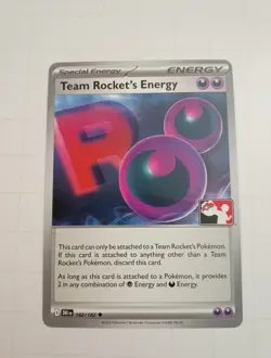 Pokemon TCG Team Rocket's Energy 182/182 Destined Rivals Prize Pack Stamped NM - Image 1