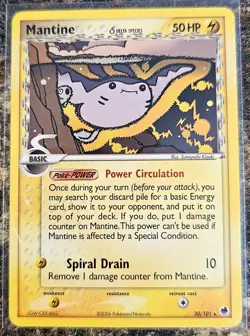 Pokemon 2006 Dragon Frontiers Mantine 20 NM - Image 1