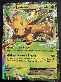 Pokemon Leafeon EX Ultra Rare 10/83 2016 Pokemon Generations MP - Image 1