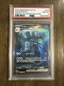 2023 Pokemon PAR EN Golispod ex Special Illustration Rare PSA 8 NM-MT - Image 1