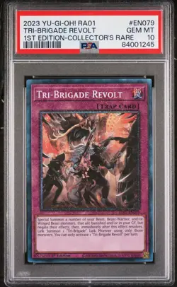 Yu-Gi-Oh! PSA 10 Tri-Brigade Revolt 1st Edition Prismatic Collector's Rare EN079 - Image 1
