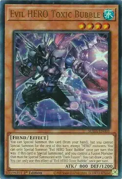 Evil HERO Toxic Bubble [SUDA-EN001] Ultra Rare Near Mint 1st Edition - Yugioh si - Image 1