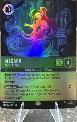 Disney Lorcana Megara-Secret Keeper Foil 213/204 Hercules TCG🔮🔮 - Image 1
