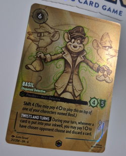 Disney Lorcana Azurite Sea Enchanted Basil Disguised Detective English NM Rare - Image 3