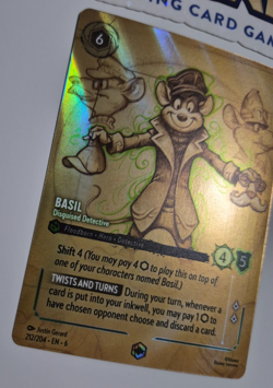 Disney Lorcana Azurite Sea Enchanted Basil Disguised Detective English NM Rare - Image 4