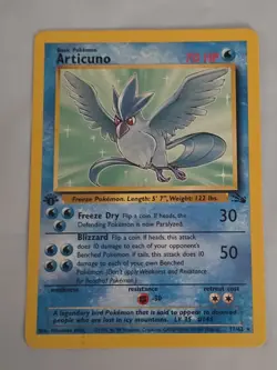 Articuno 1999 First Edition Pokemon Fossil Non Holo Rare Card #17 - Image 1