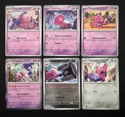 6x Tinkatink Tinkatuff Tinkaton Card Lot W/ Holos Cute Pokemon Scarlet & Violet - Image 1