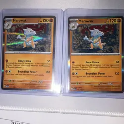 2x - Marowak MEW Set 105/165 Holo Creature Pokemon TCG Cards English - Image 1