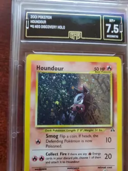 Houndour Neo Holo Pokemon Card Base WOTC PSA BGS GMA 7.5 NM + - Image 2