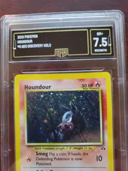 Houndour Neo Holo Pokemon Card Base WOTC PSA BGS GMA 7.5 NM + - Image 3