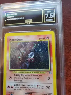 Houndour Neo Holo Pokemon Card Base WOTC PSA BGS GMA 7.5 NM + - Image 4
