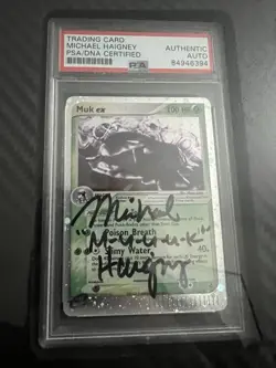 2003 MUK EX Pokemon TCG Card Holo Autographed by Michael Haigney PSA Authentic - Image 1