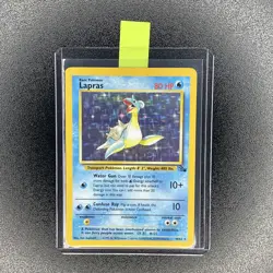 🔥 Lapras 10/62 🔥 Original Holo Rare Fossil Set Pokemon Card WOTC TCG 1999 - Image 1