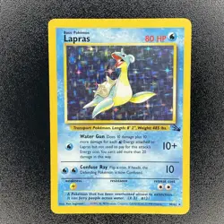 🔥 Lapras 10/62 🔥 Original Holo Rare Fossil Set Pokemon Card WOTC TCG 1999 - Image 2