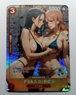 Nico Robin Nami One Piece CARTE ACG Goddess Story Anime Waifu Holo Foil Card - Image 1
