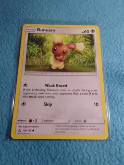 2018 POKEMON CARD BUNEARY 106/156 SUN & MOON ULTRA PRISM LIGHT PLAYED - Image 1