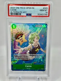 PSA 10 Camie OP06-025 Alt Art One Piece Card Game Wings of the Captain ENGLISH - Image 1