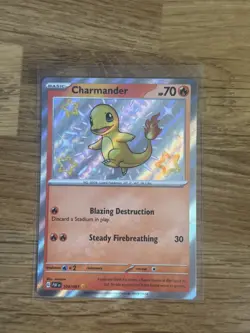 Pokemon Charmander 109/091 SV: Paldean Fates Shiny Rare Holo Basic Card - Image 1