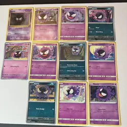 Gastly Pokemon Card Lot x11 Unique Cards Great Condition - Image 1