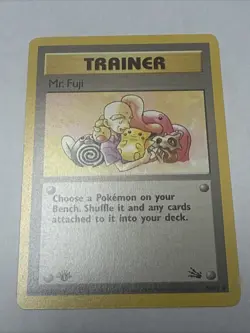Pokemon Mr. Fuji 58/62 Fossil 1st Edition Uncommon Trainer Regular English Card - Image 1