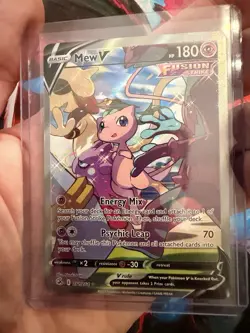 Pokemon Mew v Holo Alternative Art Ultra Rare TCG Fusion Strike Card 251/264 - Image 1
