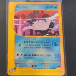 Mantine Aquapolis 77/147 Basic Water 60HP Regular Pokemon Card English - Image 1