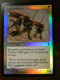 MTG FOIL Odyssey White Common Tireless Tribe Near Mint Cond - Image 1