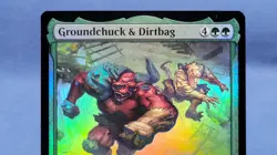 FOIL Groundchuck and Dirtbag - Teenage Mutant Ninja Turtles - MtG- NM - Image 2