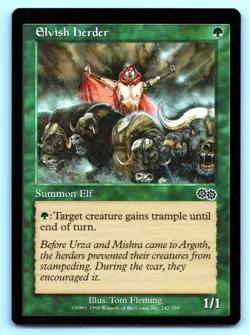 MTG Elvish Herder Normal C Urza's Saga (USG) 247 NM Magic - Image 1