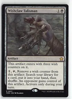 Magic the Gathering Foundations Non Foil Rare #617 Wishclaw Talisman - Image 1