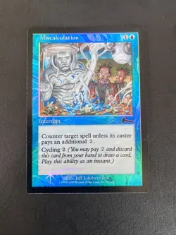 Miscalculation - Urza's Legacy - Foil - Mtg - Single - Played - Image 1