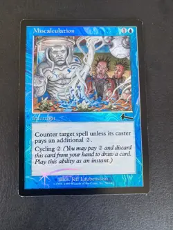 Miscalculation - Urza's Legacy - Foil - Mtg - Single - Played - Image 1