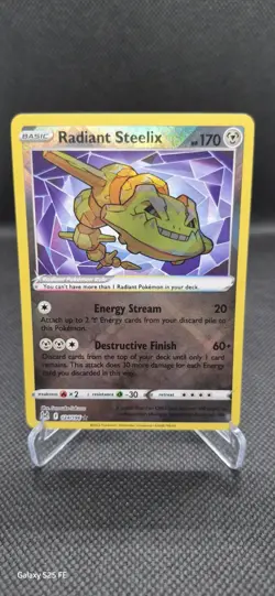 Radiant Steelix 124/196 Pokemon Card - SWSH11: Lost Origin - Image 1