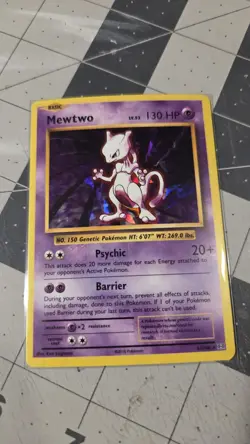 Pokemon Mewtwo Evolutions Cracked Ice Holo Rare 51/108 NM - Image 1